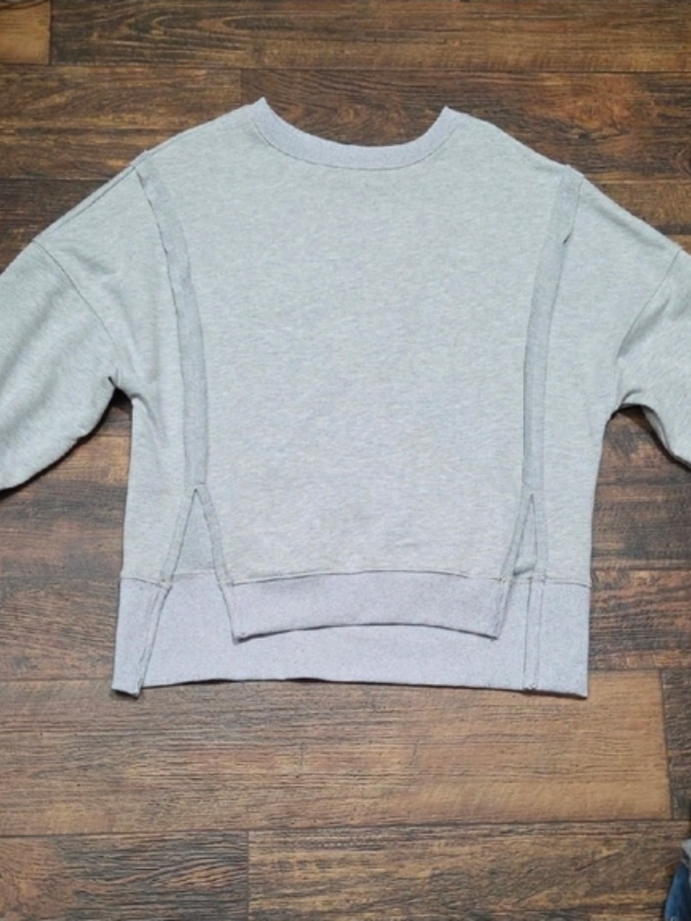 Women's Light Gray Crewneck Pullover Sweater